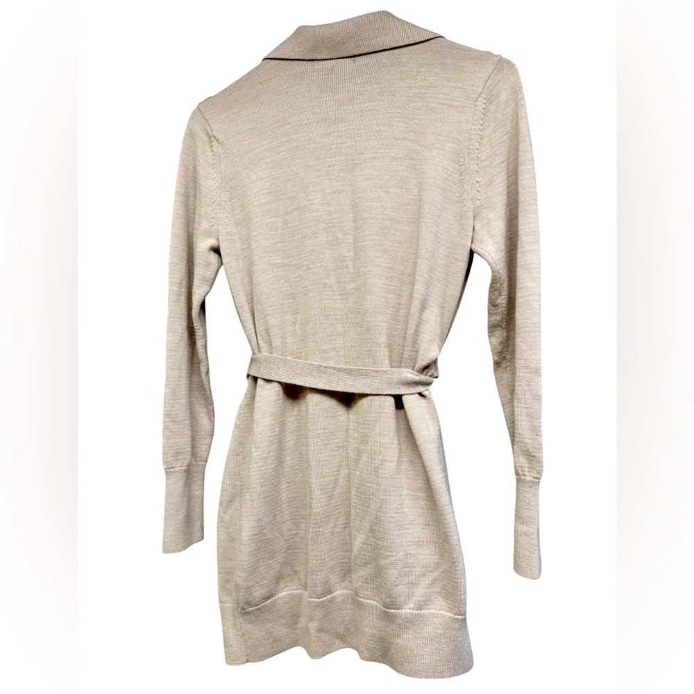 Banana Republic 100% Merino Wool Belted Soft Trench Cardigan Sweater Fall Winter - Picture 6 of 6
